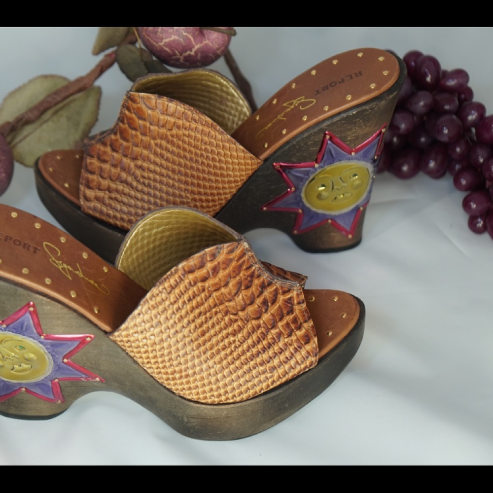 Report Signature Tan/Brown TORRO Mules/Slides 8M